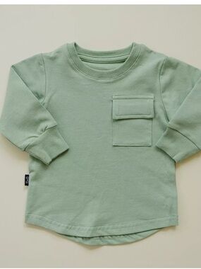 Olive + Scout brand kids' long-sleeve pocket tee 12-18 months